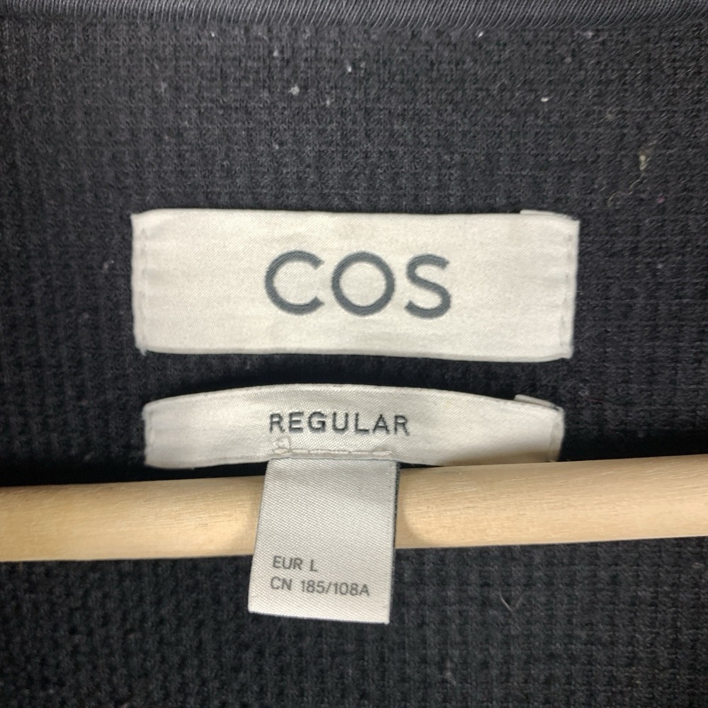 COS Jacket Womens EU Large Sherpa Ribbed Regular Fit Black Elevated - Picture 3 of 8